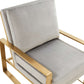 LeisureMod Jefferson Velvet Design Accent Armchair With Gold Frame | Armchairs | Modishstore - 18