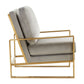 LeisureMod Jefferson Velvet Design Accent Armchair With Gold Frame | Armchairs | Modishstore - 20