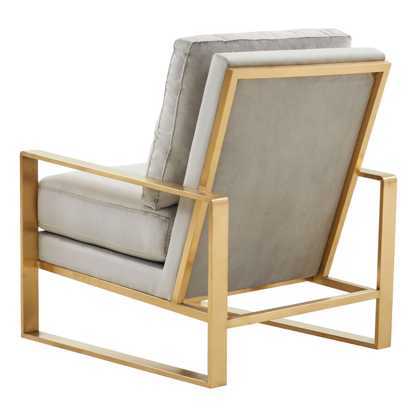 LeisureMod Jefferson Velvet Design Accent Armchair With Gold Frame | Armchairs | Modishstore - 19