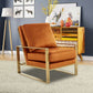LeisureMod Jefferson Velvet Design Accent Armchair With Gold Frame | Armchairs | Modishstore - 23
