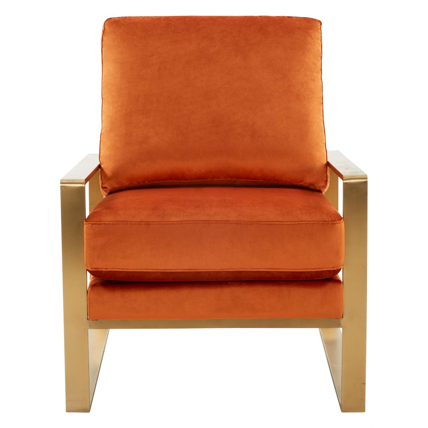 LeisureMod Jefferson Velvet Design Accent Armchair With Gold Frame | Armchairs | Modishstore - 22