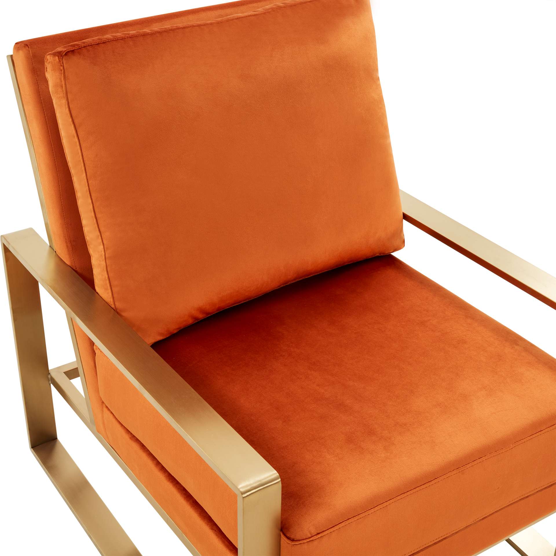 LeisureMod Jefferson Velvet Design Accent Armchair With Gold Frame | Armchairs | Modishstore - 25