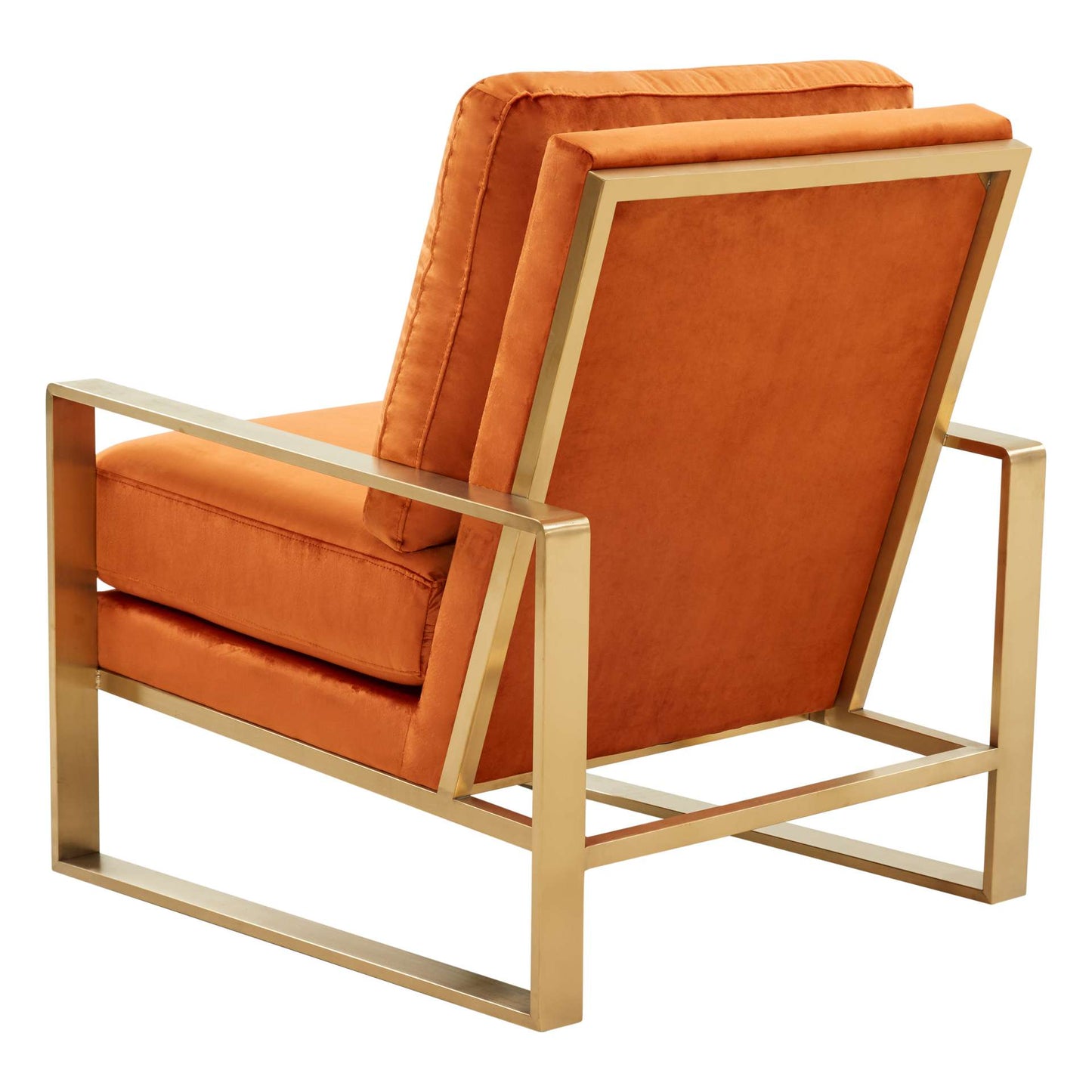 LeisureMod Jefferson Velvet Design Accent Armchair With Gold Frame | Armchairs | Modishstore - 26