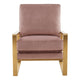 LeisureMod Jefferson Velvet Design Accent Armchair With Gold Frame | Armchairs | Modishstore - 29