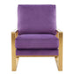 LeisureMod Jefferson Velvet Design Accent Armchair With Gold Frame | Armchairs | Modishstore - 35
