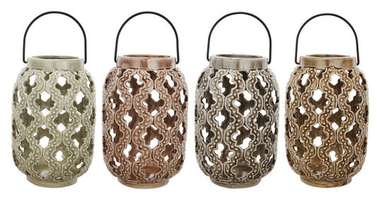 A&B Home Multicolor Ceramic Lantern - Set Of 4 | Lanterns | Modishstore