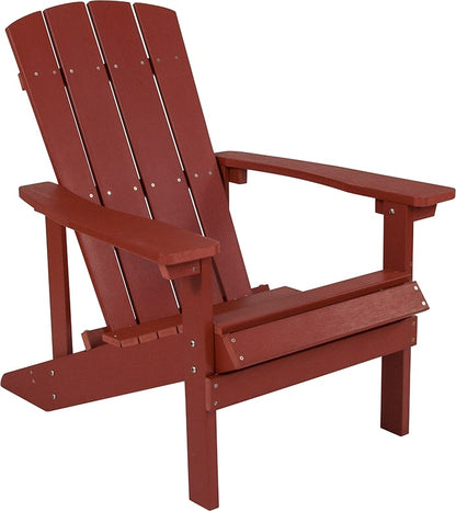 Charlestown All-Weather Adirondack Chair Faux Wood by Flash Furniture | Outdoor Chaise Lounges | Modishstore - 5