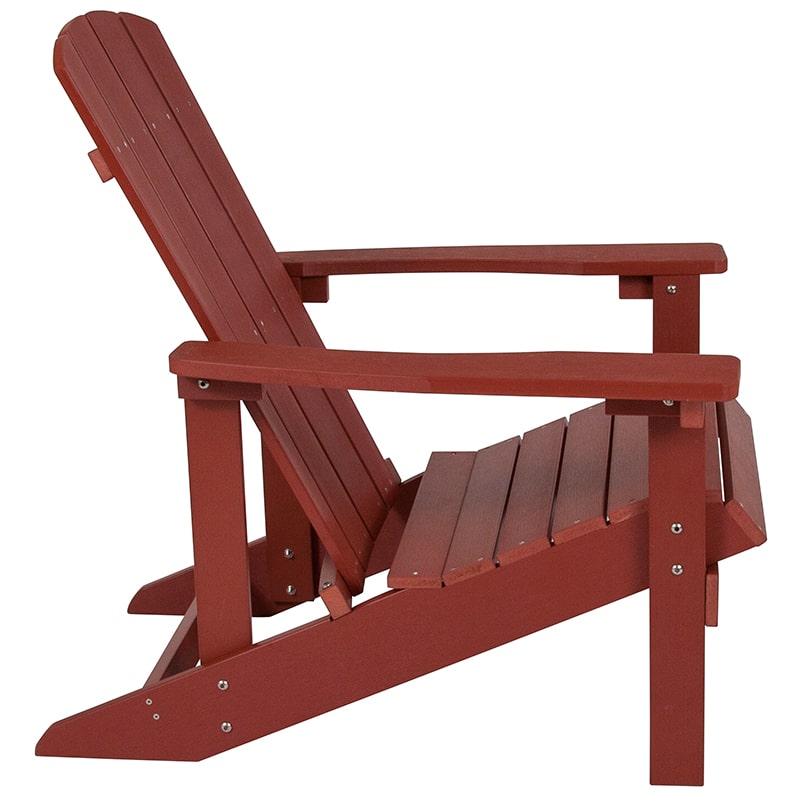 Charlestown All-Weather Adirondack Chair Faux Wood by Flash Furniture | Outdoor Chaise Lounges | Modishstore - 1