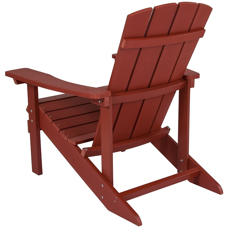 Charlestown All-Weather Adirondack Chair Faux Wood by Flash Furniture | Outdoor Chaise Lounges | Modishstore - 2