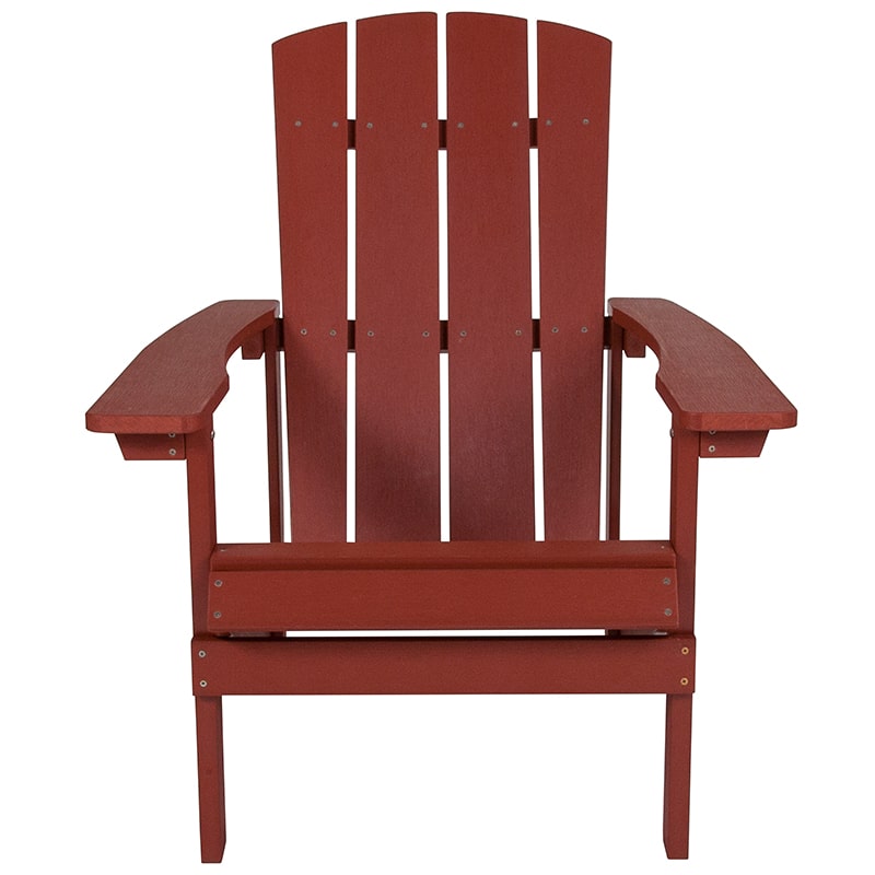 Charlestown All-Weather Adirondack Chair Faux Wood by Flash Furniture | Outdoor Chaise Lounges | Modishstore - 3