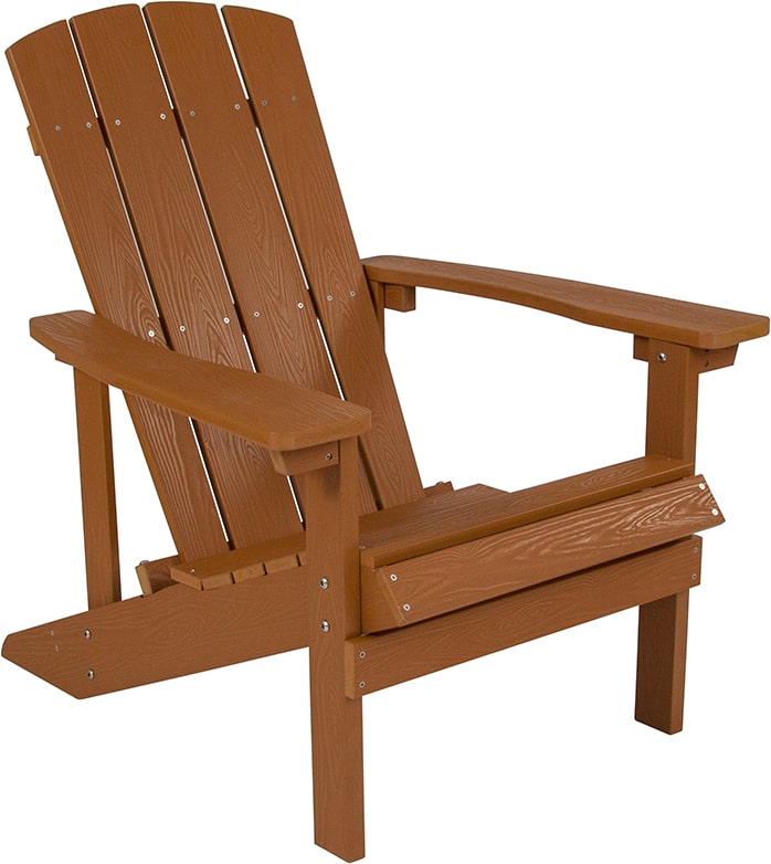 Charlestown All-Weather Adirondack Chair Faux Wood by Flash Furniture | Outdoor Chaise Lounges | Modishstore - 15