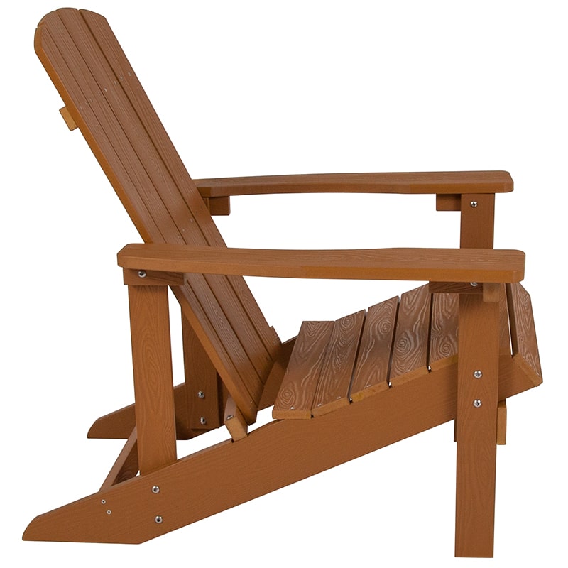 Charlestown All-Weather Adirondack Chair Faux Wood by Flash Furniture | Outdoor Chaise Lounges | Modishstore - 11