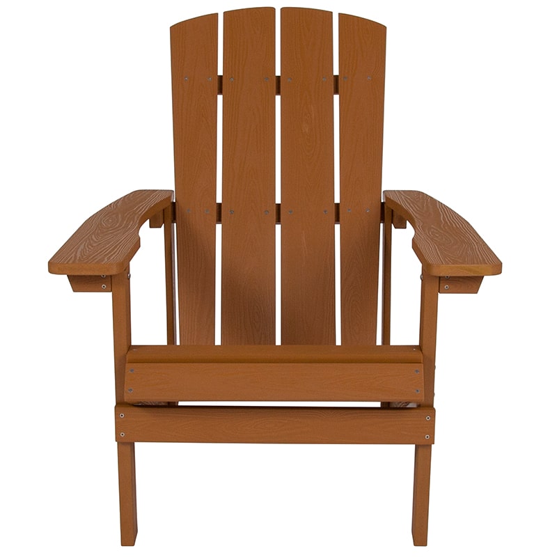 Charlestown All-Weather Adirondack Chair Faux Wood by Flash Furniture | Outdoor Chaise Lounges | Modishstore - 13