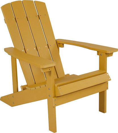 Charlestown All-Weather Adirondack Chair Faux Wood by Flash Furniture | Outdoor Chaise Lounges | Modishstore - 19