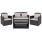 Aransas Series 4 Piece Black Patio Set with Gray Back Pillows and Seat Cushions by Flash Furniture | Outdoor Sofas, Loveseats & Sectionals | Modishstore-2