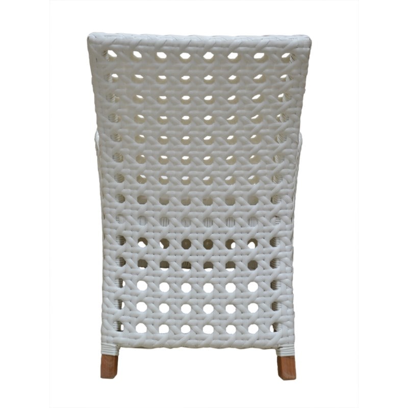 Derby Polystrap Milky Arm Chair W/ Sunbrella Cushion-Outdoor by Jeffan | Armchairs | Modishstore - 3