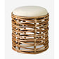 Leeton Open Weave Round Rattan Stool by Jeffan | Stools | Modishstore