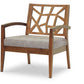 Baxton Studio Jennifer Modern Lounge Chair with "Gravel" Fabric Seat | Modishstore | Lounge Chairs