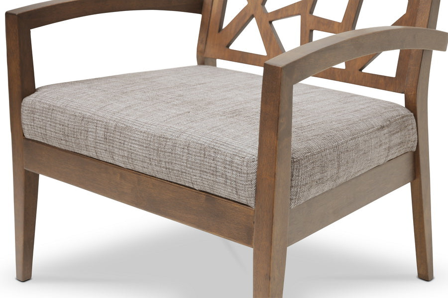 baxton studio jennifer modern lounge chair with gravel fabric seat | Modish Furniture Store-3