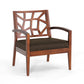 Baxton Studio Jennifer Modern Lounge Chair with Dark Brown Fabric Seat | Modishstore | Lounge Chairs