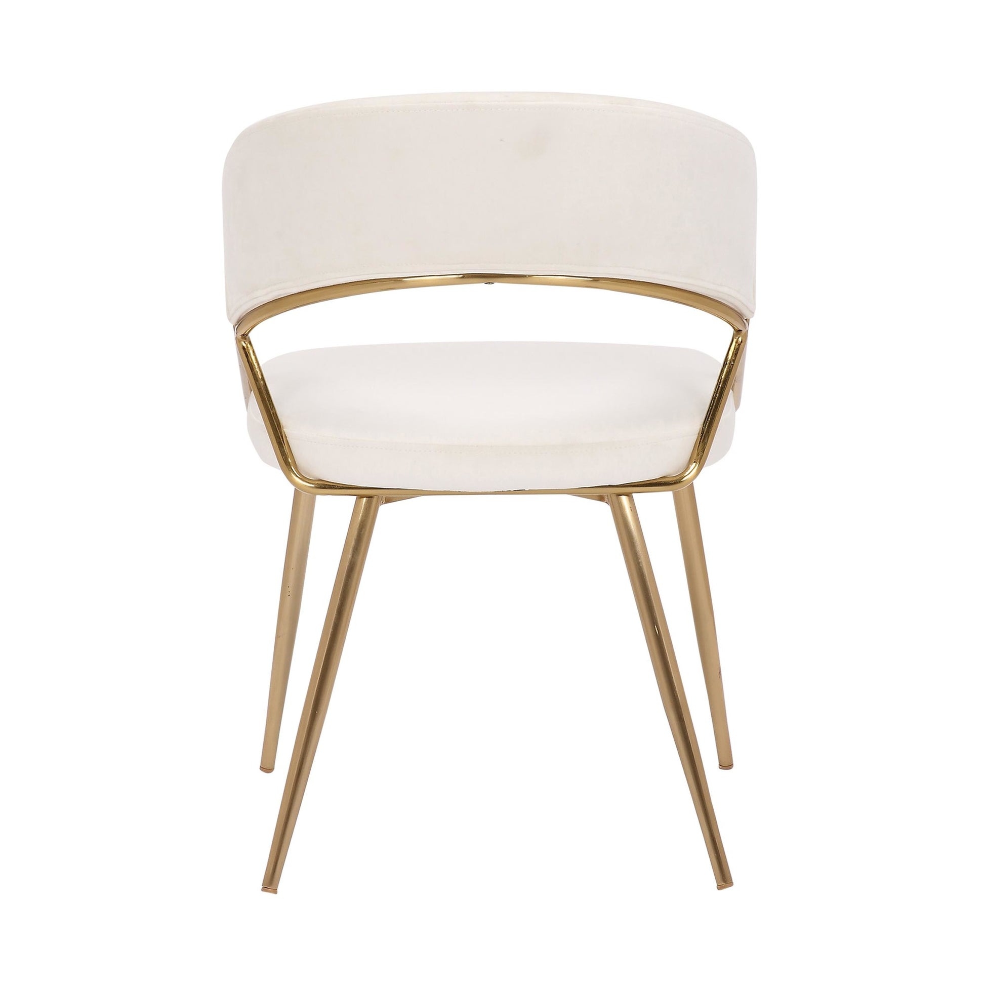 Jie Glam Dining Chair in Gold Steel and Black Velvet By LumiSource - Set of 2 | Dining Chairs | Modishstore - 18