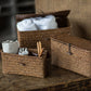 Vagabond Vintage Hand Woven Brown Rattan Narrow Boxes | Modishstore | Decorative Boxes