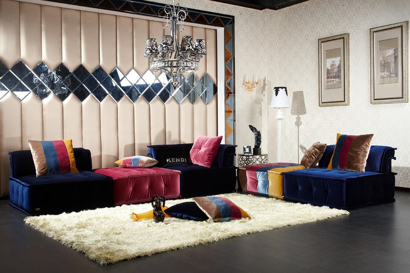 Divani Casa Dubai - Contemporary Modern Modular Fabric Sectional Sofa | Modishstore | Sofas