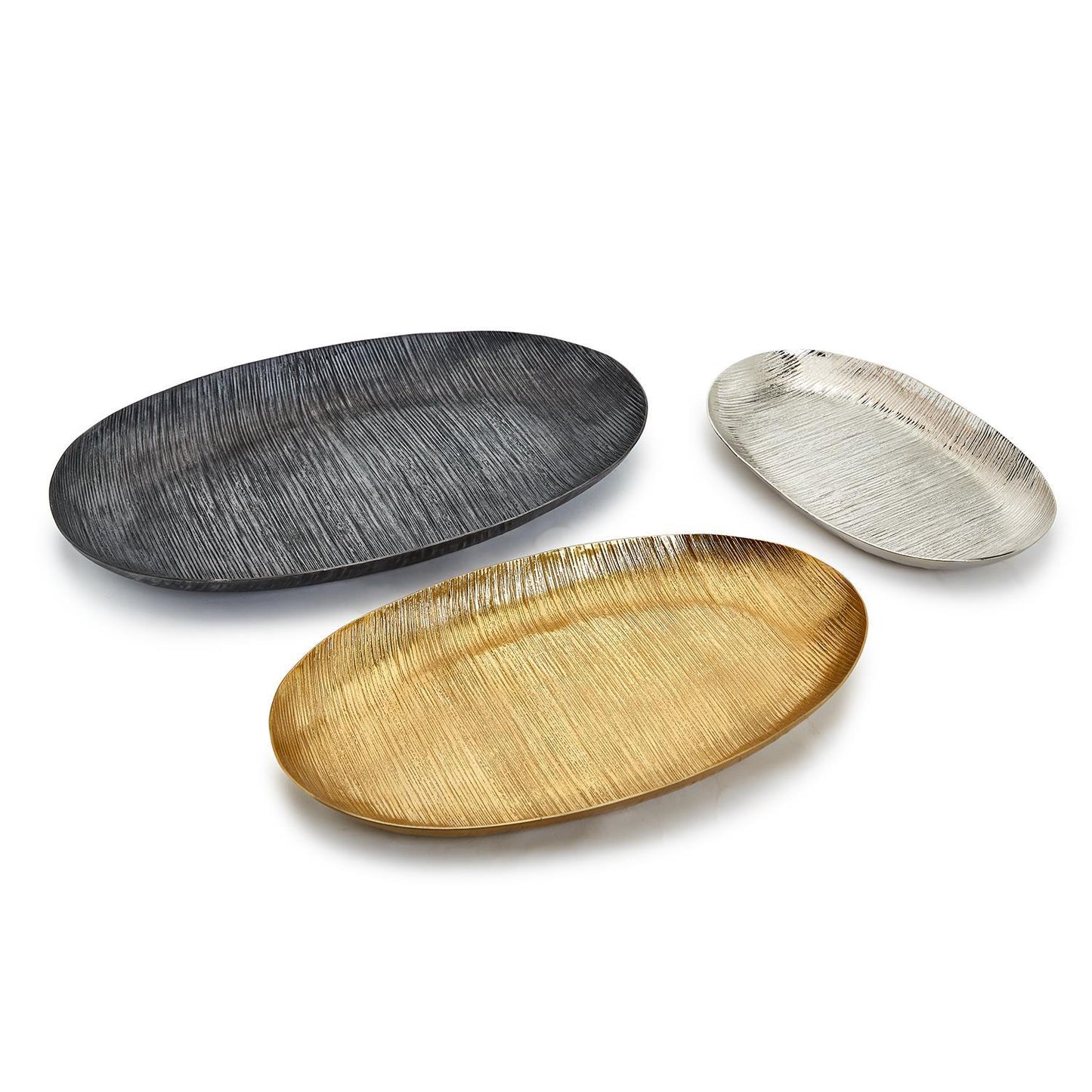 Set Of 3 Oval Tray By Tozai Home