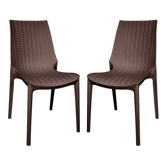 LeisureMod Kent Outdoor Dining Chair, Set of 2 | Outdoor Chairs | Modishstore