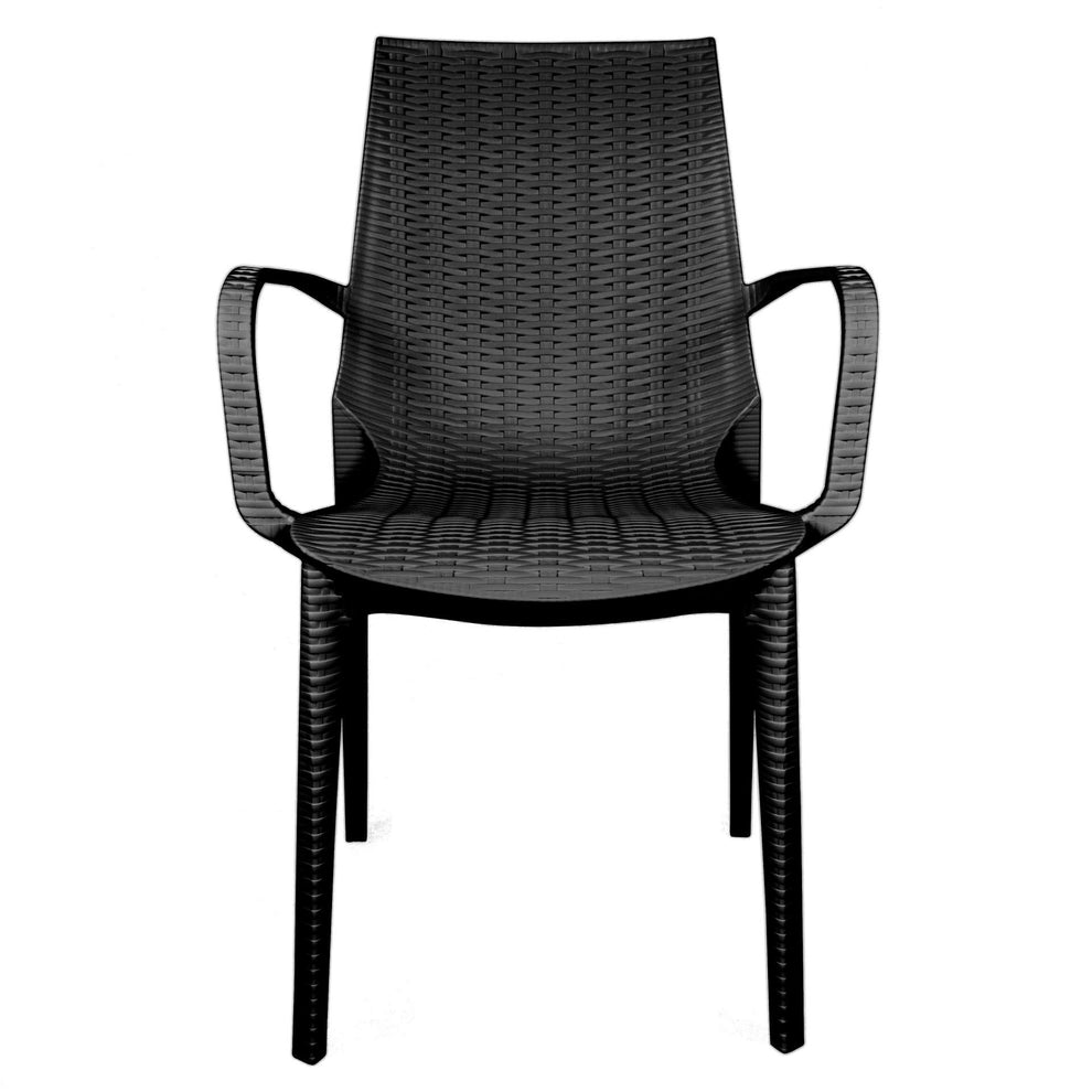 LeisureMod Kent Outdoor Dining Arm Chair, Set of 2 | Outdoor Chairs | Modishstore - 4
