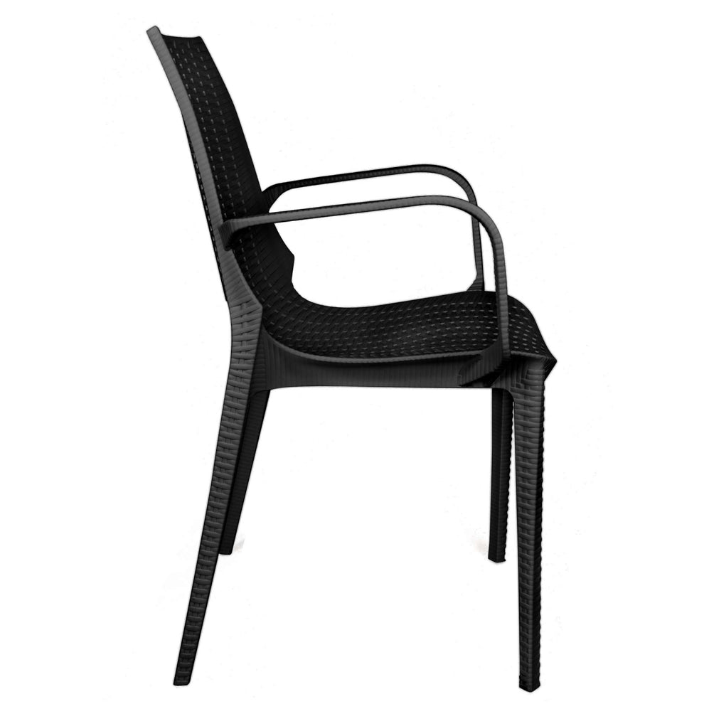 LeisureMod Kent Outdoor Dining Arm Chair, Set of 2 | Outdoor Chairs | Modishstore - 7
