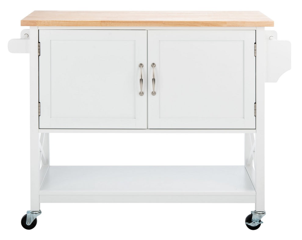 Safavieh Kesler 2 Door 1 Shelf Kitchen Cart | Bar Carts | Modishstore - 2