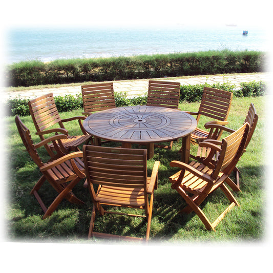 A&B Home Outdoor Dining Table With Revolving Center | Outdoor Dining Sets | Modishstore