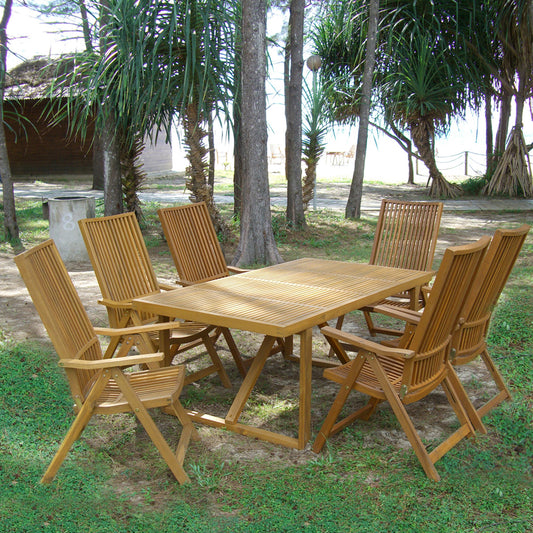 A&B Home Solid Acacia Outdoor Dining Table | Outdoor Dining Sets | Modishstore