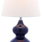 Safavieh Eva Double Mini Table Lamp - Navy | Table Lamps | Modishstore - 2