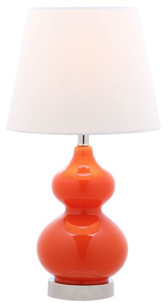 Safavieh Eva Double Mini Table Lamp - Orange | Table Lamps | Modishstore - 2