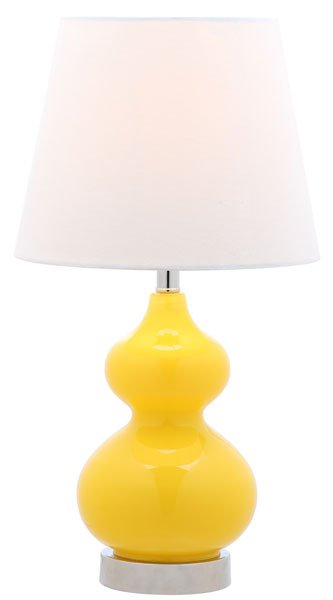 Safavieh Eva Double Mini Table Lamp - Yellow | Table Lamps | Modishstore - 2