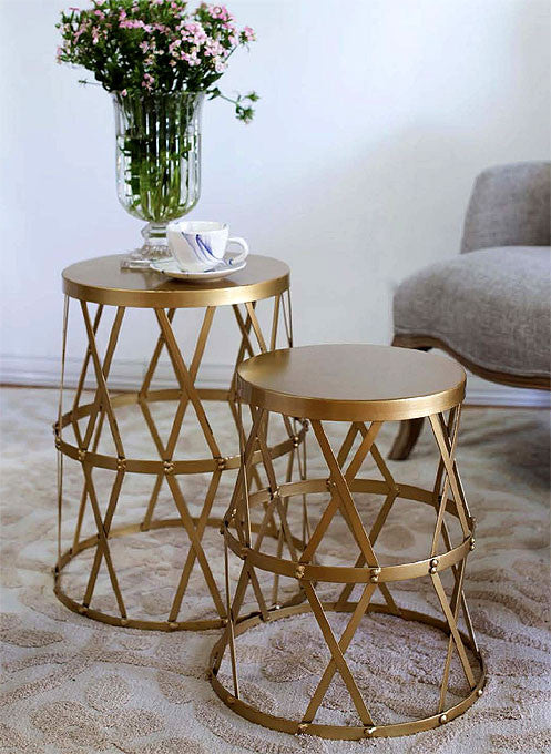 A&B Home Urban Vogue Gold Accent Tables | Nesting Tables | Modishstore