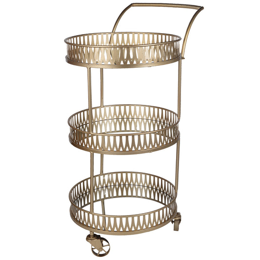 A&B Home Urban Vogue Round Bar Cart | Bar Carts | Modishstore