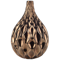 A&B Home Modern Wave Gold Vase - Set Of 2