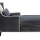 Safavieh Vitali Studded Chaise - Charcoal | Lounge Chairs | Modishstore - 8