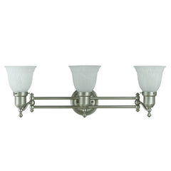 Cal Lighting LA-193-S/BRS Hotel 3 Light Bathroom Light