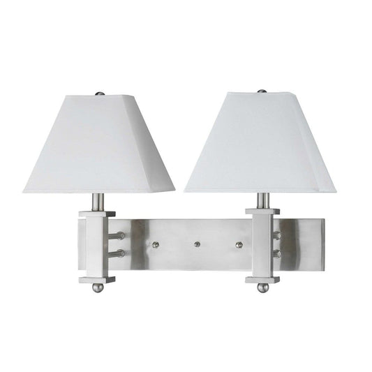 Cal Lighting LA-60003W2L-1 60Wx2 Wall Lamp With 3 Way Switch | Modishstore | Wall Lamps