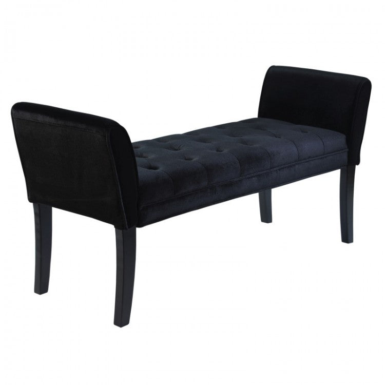 Chatham Bench in Black Velvet By Armen Living | Benches |  Modishstore 
