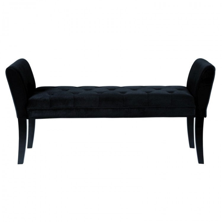 Chatham Bench in Black Velvet By Armen Living | Benches |  Modishstore  - 2