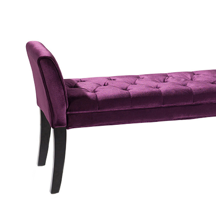 Chatham Bench in Black Velvet By Armen Living | Benches |  Modishstore  - 4