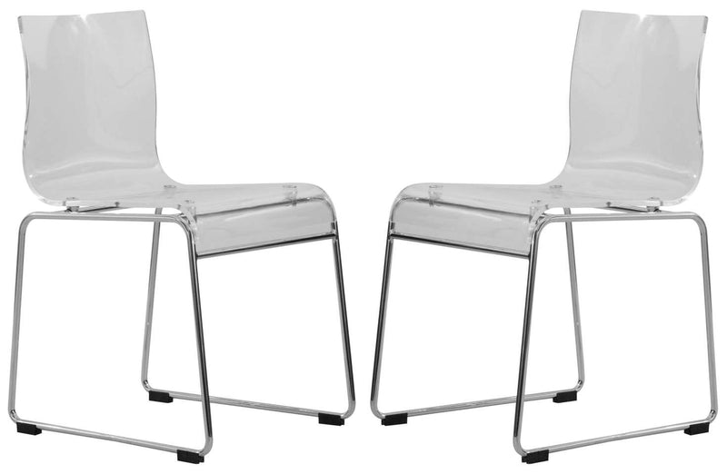 LeisureMod Lima Modern Acrylic Chair, Set of 2 | Side Chairs | Modishstore