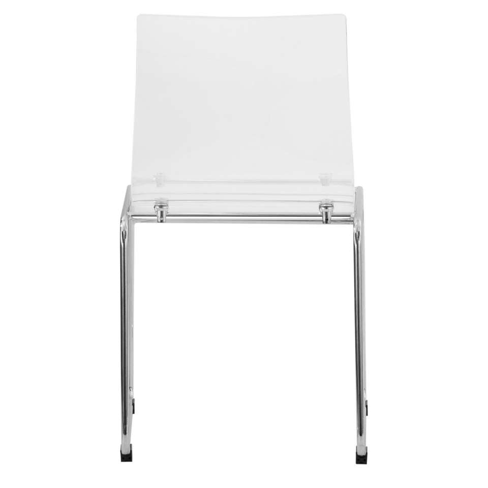 LeisureMod Lima Modern Acrylic Chair, Set of 2 | Side Chairs | Modishstore - 2