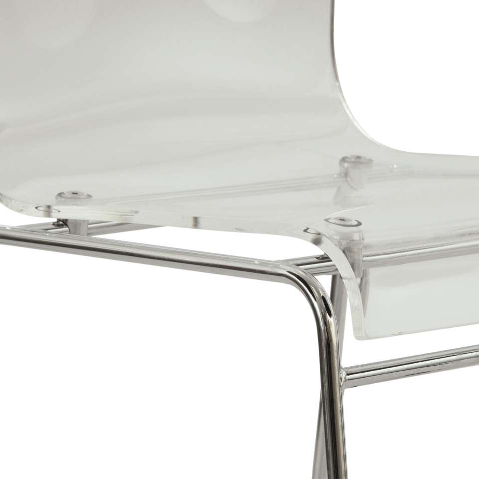 LeisureMod Lima Modern Acrylic Chair, Set of 2 | Side Chairs | Modishstore - 5