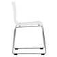 LeisureMod Lima Modern Acrylic Chair, Set of 4 | Side Chairs | Modishstore - 3
